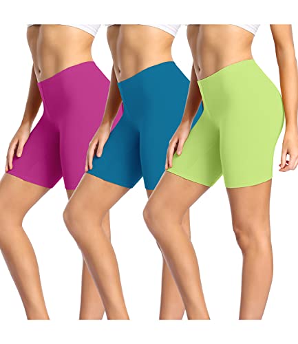 wirarpa Ladies Safety Boxer Shorts Cotton Anti Chafing Underwear 3 Pack Women's Boy Shorts Leggings for Under Dresses Multicolored Size 3XL