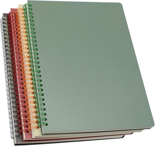 Carnet à spirales B5 cahier ligné 160 pages couverture plastique rigide
