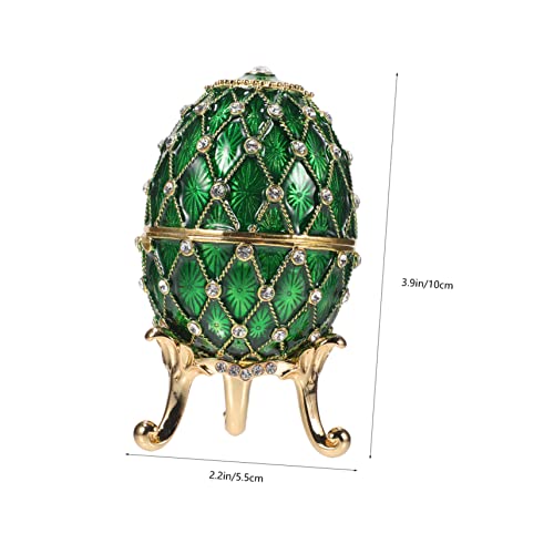 Boîte à bijoux œuf émaillée verte : ne perdez plus vos bagues grâce à ce décor de table chic - 7