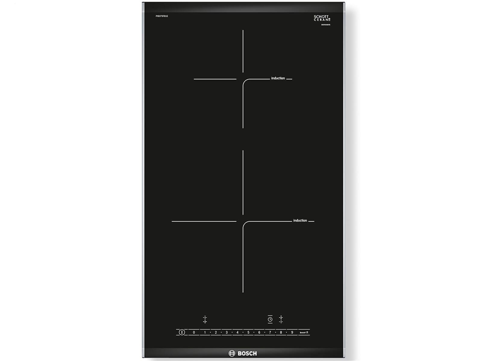 Bosch Série 6 Plaque de cuisson induction 2 foyers 30 cm Noir PIB375FB1E