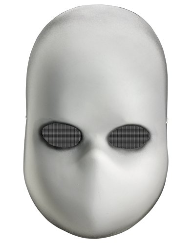 Adult Blank Black Eyes Doll Mask Standard