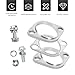MOXRUQ Car Exhaust Flange Repair Kit, 2 Bolt 2.5 inch Exhaust System Kit with Exhaust Gasket & Exhaust Bolts, Exhaust Pipe Gasket Kit, Universal for Most Car Exhaust Flanges Replacement (Silver)