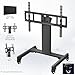 VIVO Low Height TV Cart for 32 to 75 inch Screens, Height Adjustable with Tilt, Holds up to 110 lbs, Max VESA 600x400, Black, STAND-TV02L