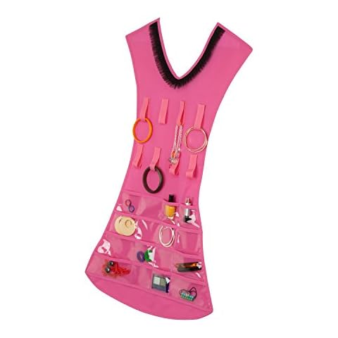 Honey-Can-Do SFT-03619 Dress Jewelry Organizer, Pink by Honey-Can-Do Cover