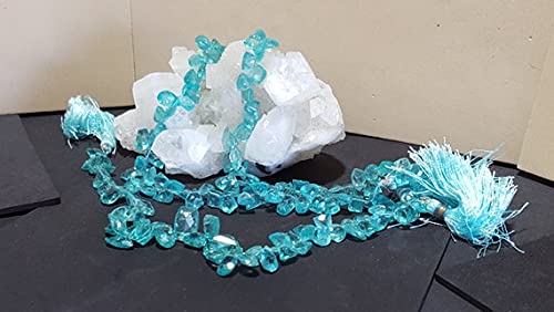 LKBEADS Fasatyt fasetowany fantazyjny wielokolorowy kształt, koraliki 23 cm. Pasmo, przezroczysty apatyt, kamień naturalny, kamień szlachetny, koraliki wodne, fasetowany gruszka briolette 8,1 mm x 4,1 mm do 10,9 mm x 7,8 mm