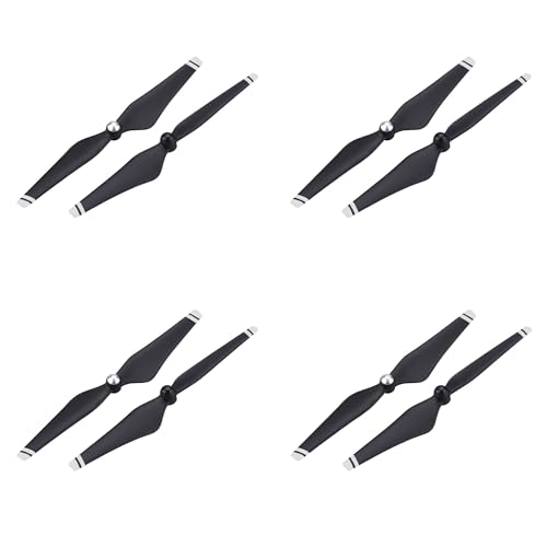Image of 4 pair Drone blade self-tightening paddle is suitable for DJI Genie 2 /3 /3S /SE (Black with white border)
