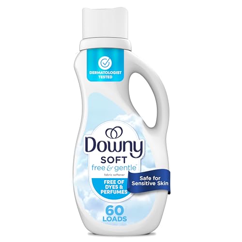 Downy Free & Gentle Liquid Fabric Softener, 44 fl oz, 60 Loads, Hypoallergenic, Sensitive Skin...