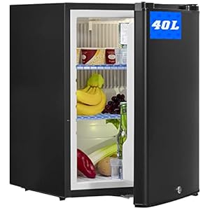 SMETA 12V Fridge for Campervan, 2 Way Camping Fridge 12V 240V with Lock 40L Campervan Fridge Caravan Fridge 12V Car Fridge for Yacht Van Truck RV Travel Quiet|Reversible Door|Black