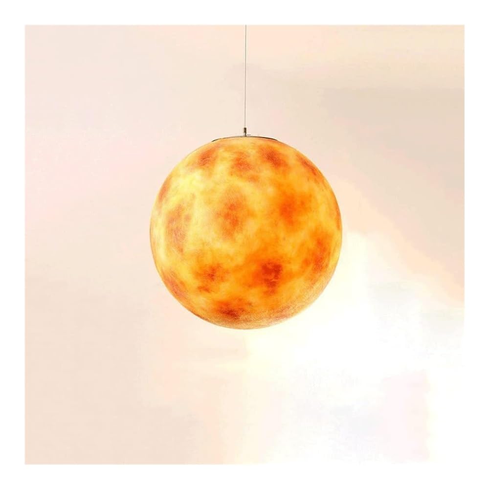 CZYLJLK Nordic Creative Resin Ceiling Pendant Light Universe Earth Sun Moon Venus Jupiter Uranus Mars Saturn E27 Lampshade Suspension Wire Lights for Cosmic Ambiance (Size :