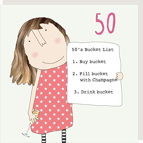 Rosie Made A Thing Bucket List Female 50th Birthday Card Greeting Cards GFA010