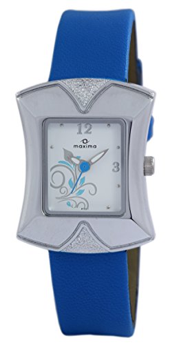 Maxima Leather E-Co Collection Analog Watch for Women 41331Lmlic, White Dial, Blue Band (B06XS7WSNT) Amazon Price History, Amazon Price Tracker