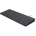 HP 150 Wired Keyboard with Numeric Keypad - Silent-Touch Chiclet Keyboard - Ergonomic, Comfortable - USB Plug-and-Connectivity, LED Indicators (664R5AA, Black) - Image 2
