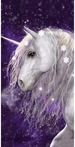 Einhorn Bade-Handtuch 70x140 Baumwolle Strandtuch Badetuch Duschtuch Strandlaken Unicorn