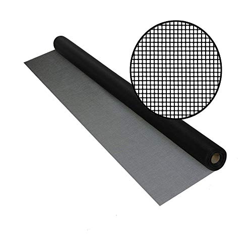 Image of UR LITTLE SHOP Fiberglass Mosquito Net for Windows 4 /9 Feet (120 /270 Cm) 48 /108 Inches 1 Year Guarantee Without Stitching (Black Color)