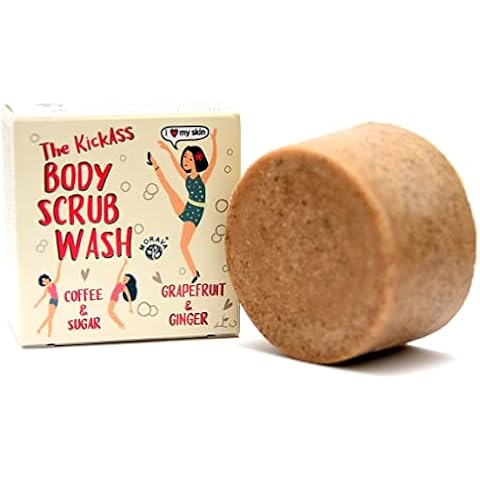 Morava Exfoliating Body Scrub Bar - Natural Coffee & Sugar Body Scrub for Smooth, Nourished & Glowing Skin, Vegan, Cruelty free Sugar scrub for body(Grapefruit and Ginger, 3.17 oz) Cover