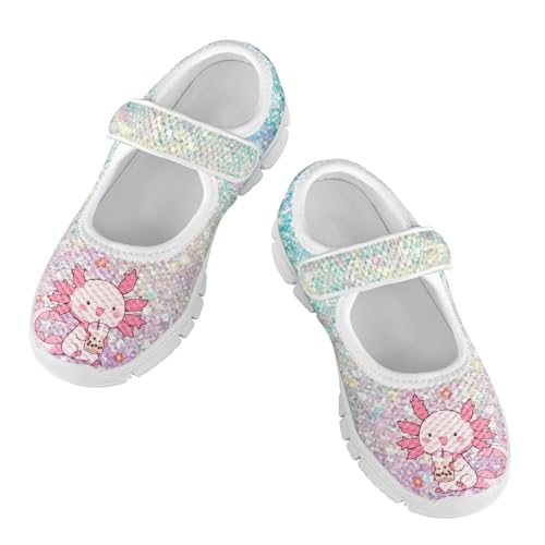 Girls Axolotl Mary Jane Dress Shoes Ballet Princess Flats Party Wedding School Shoes for Kids