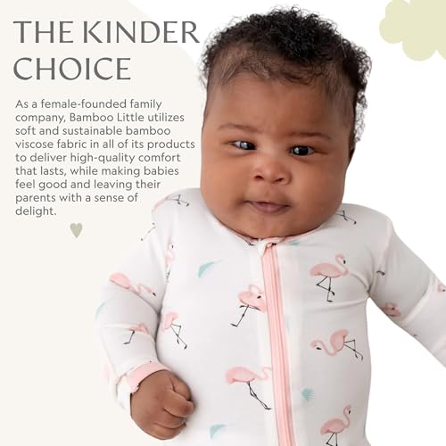 Image of Bamboo Little Soft Baby Footie Pajamas, Baby Clothes, Newborn Sleepers, 95% Viscose and 5% Spandex, 0-24 Months