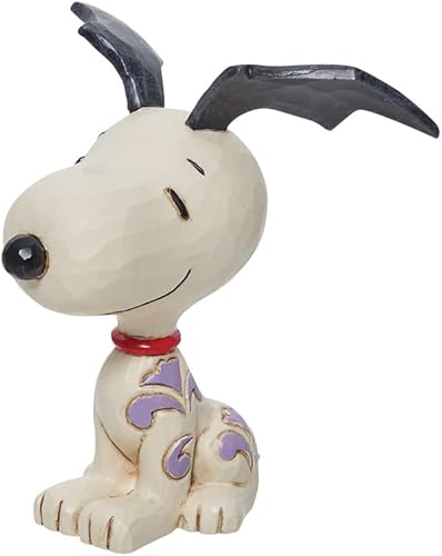 Enesco Peanuts by Jim Shore Snoopy - Figura miniatura con orejas de murciélago, 3.22 pulgadas, multicolor