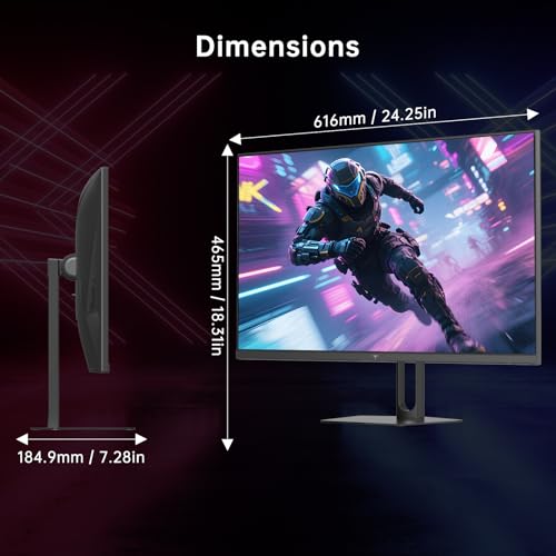 undefined KTC 27 Inch Gaming Monitor - 2K QHD 2560 x 1440 Monitor, Up to 210Hz & 1ms, Bulit-in Speakers, Adaptive Sync, HDR400, 131% sRGB, IPS Monitors Gamer with HDMI 2.0 x 2 & DP1.4 x 2, H27T22C-3 の商品画像 7