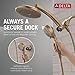 Delta 6-Setting PivotPro 3-in-1 Combination Shower Head with ProClean Spray, Brushed Gold Round Shower Head Rainfall with Handheld Spray, 1.75 GPM, Champagne Bronze 75649CZ