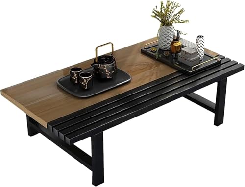 Image of Premium 70-cm Long Japanese Style Low Height Floor Meditation /Coffee /Tea Table for Living Room, Bedroom, Balcony, Small Floor Study /Laptop Table. (Brown-Black)
