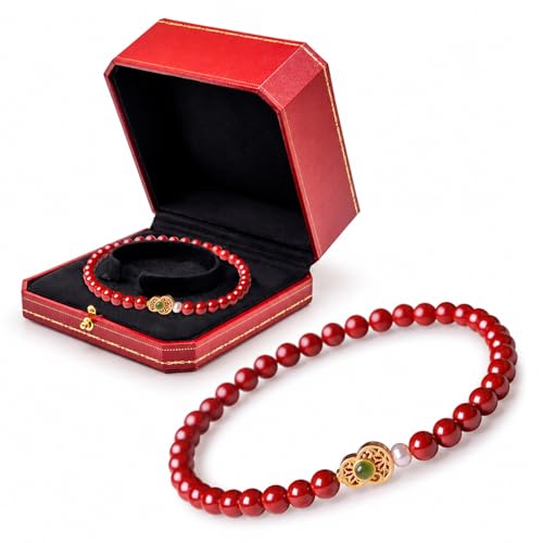 Pulsera FengShui Calabash Cinnabar Roja para la Suerte miniatura 1