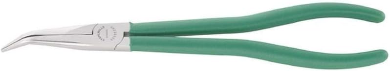 Stahlwille 65355280 280mm Mechanics Snipe Nose Pliers - Form B (45 Deg. Angled) - Chrome Plated Head - Multi-Component Handles with Soft Zones - Flat-Round Cheeks - Serrated Jaws - Made in Germany