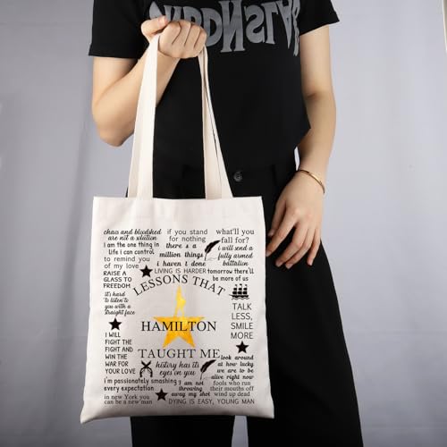Broadway Musical Encouragement Quote Tote Bag Broadway Musical Lover Gift Musical Merchandise (Ham Tote) - Image 4