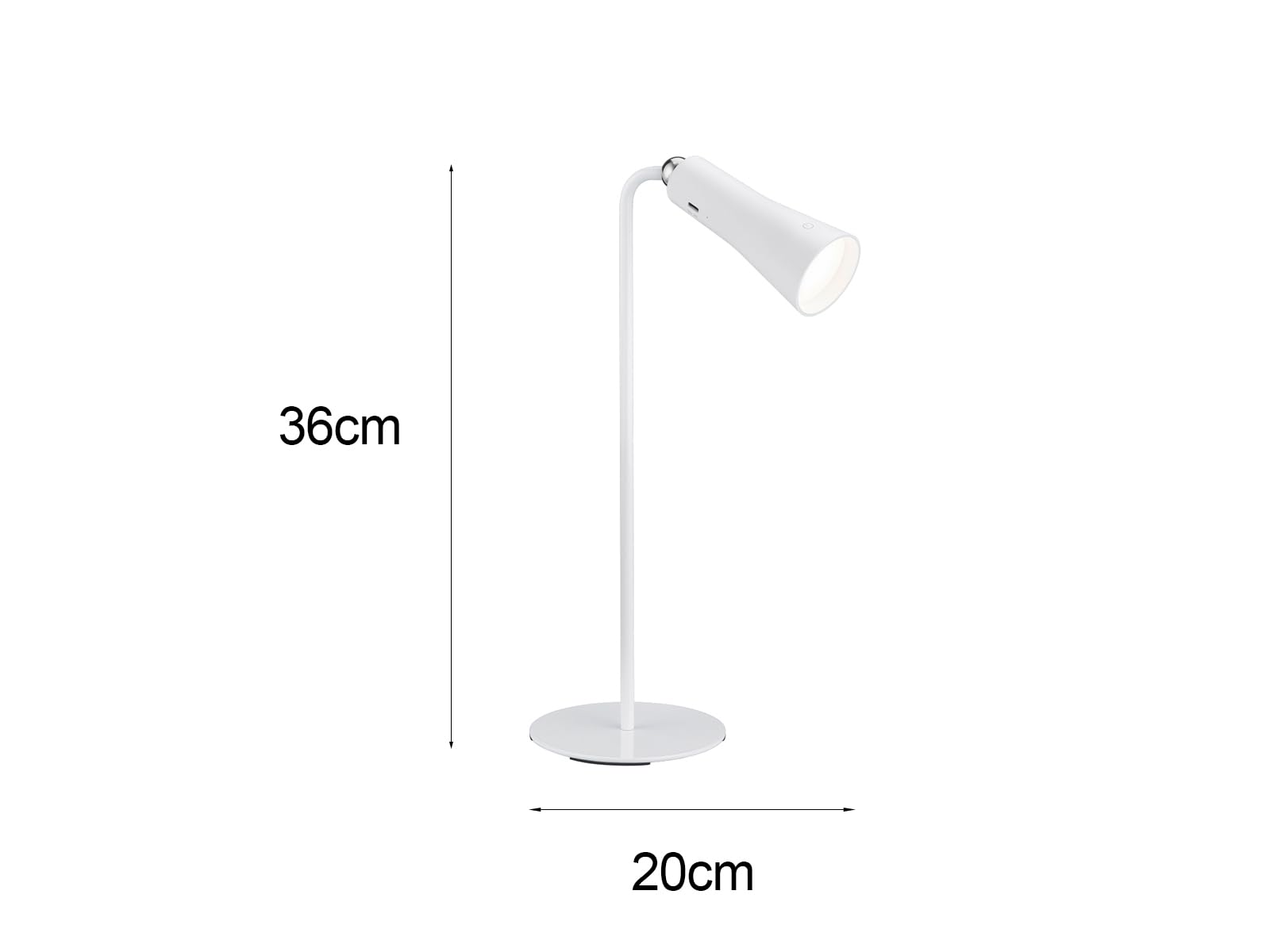Reality Leuchten Beleuchtung Set di 2 lampade da scrivania a LED, con dimmer touch e collegamento USB, altezza 36 cm