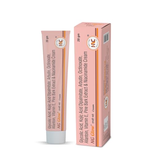 NG Glow Cream - Enriched With Kojic Acid & Glycolic Acid | Anti-melasma, Pigmentation removal, remove Acne Scar, Dark Spots, Uneven Skin Shade, 20gm