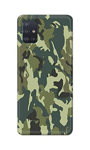 Image of Printed Hard Back Cover Case for Samsung Galaxy A71 | Samsung Galaxy A71S Back Cover (Green Army Camouflage) -1803