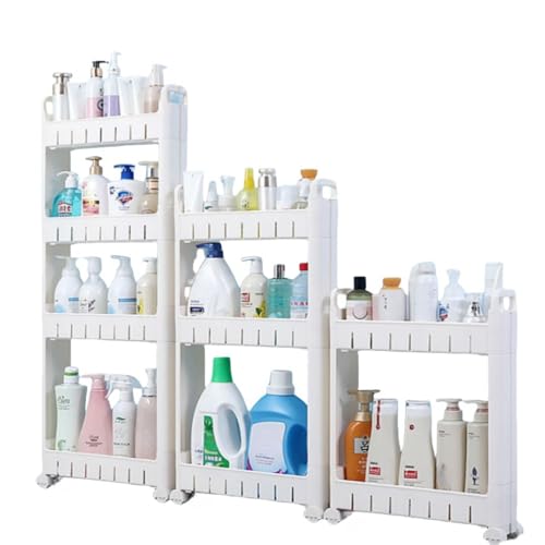 Foivozs 隙間収納 9cm幅 隙間ラック キッチンワゴン スリム キッチン 隙間ラック 9センチ 2/3/4/7層 棚 収納カート 長さ 45cm 幅9cmx高さ48/72/85/174cm 超狭い キッチン キャスター付き 調味料 食品 冷蔵庫 ロ