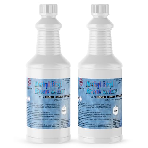 Methyl Ethyl Ketone (MEK) ACS Grade - 2 Quart Cans - Dual Pack for Laboratory Experiments, Organic Reactions