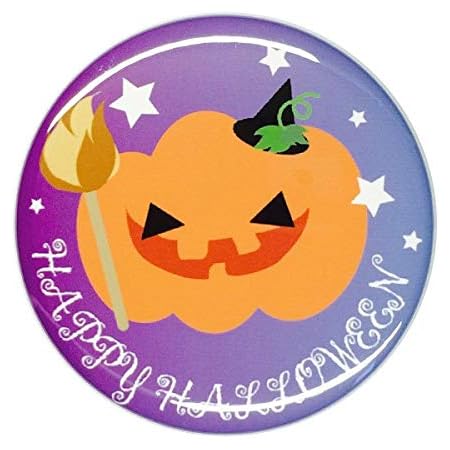 Amazon ハロウィン缶バッジ カボチャお化け シングル 大きいサイズ 57mm New安全ピンタイプ バッジ おもちゃ