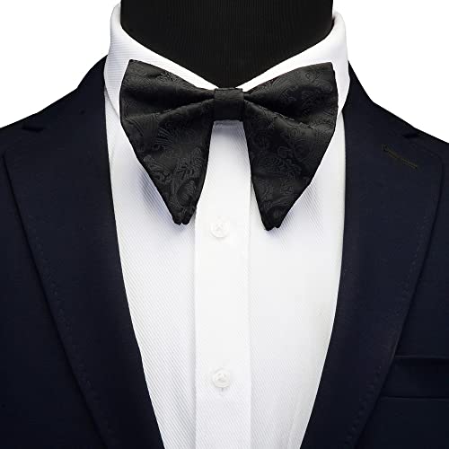 Set de corbata de moño, pañuelo y gemelos para hombre miniatura 2