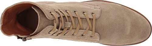 Image of Frye Bowery Lace Up Vintage-Style Leather Boots for Men - Fine Pull-Up Leather with Zipper Closure, Antique Brass Hardware, and Lug Traction Outsole
