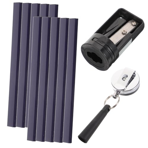 STOBOK 1set Professional Carpenter Pencil Holder Woodworking Tools Including Pencils Sharpener for Marking and Drawing
