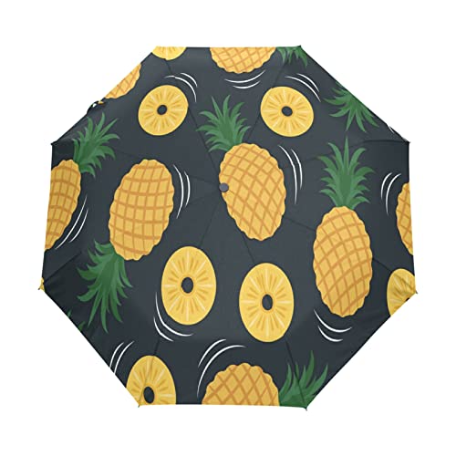 Parapluie pliable ananas jaune automatique pour ne plus jamais craindre la pluie