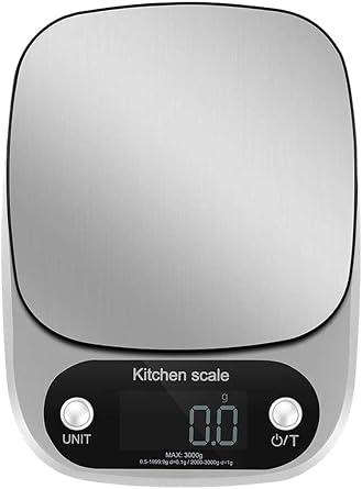 Electronic Scales 10kg/0.1g High Precision Digital Kitchen Scales Mini Jewelry Pocket Scales for Home Lab Coffee Baking with LCD Display Silver 3kg/0.1g