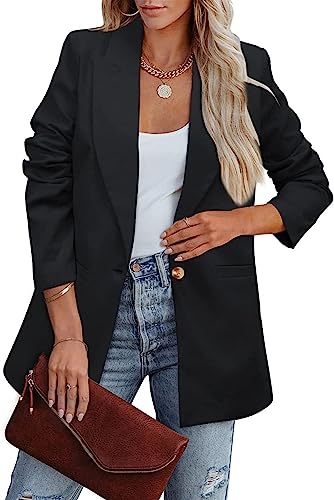 Blazer Jackets for Women Plus Size Fashion Casual Open Front Long Sleeve Lapel Collar Work Office Suit Coats2