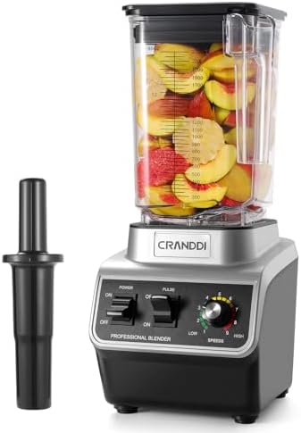 CRANDDI Professional Commercial Blender, Max 1500W, 80oz Pitcher,...