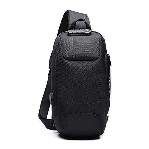 Bolso bandolera antirrobo FANDARE con puerto USB negro miniatura 1