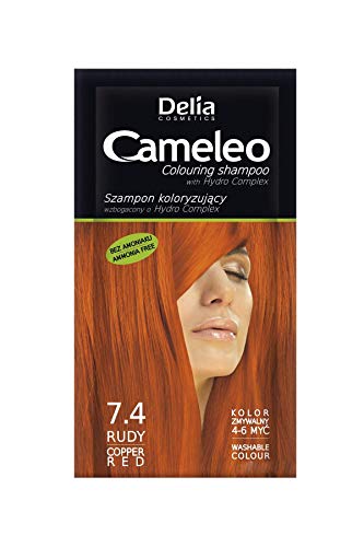 Cameleo - Coloring Shampoo - Copper Red - Quick and Easy Color Refreshing - Washable Coloring - Tone In Tone - 40ml