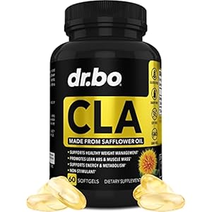 CLA Safflower Oil Supplement for Men & Women – Pure Safflower Oil High Linoleic Preworkout, Abs Muscle & Workout Capsules – Premium 780mg CLA Conjugated Linoleic Acid Pills Supplements – 60 Softgels