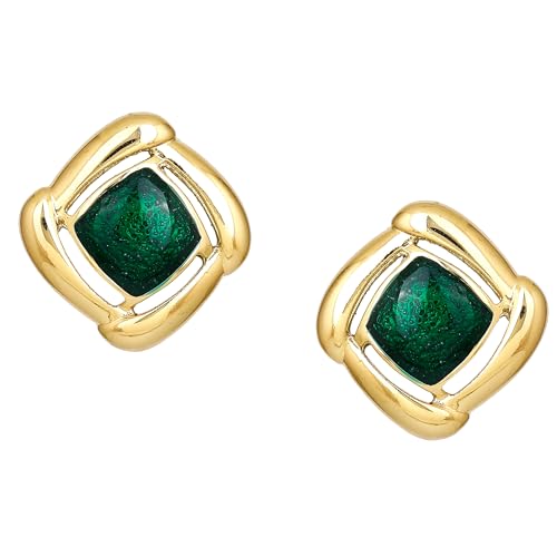 Estele Fashion Jewellery For Women Gold Plated Beautiful Stud Earrings with Green Enamel for Girls and Women -671/734 ER (B08CQ1V6KQ) Amazon Price History, Amazon Price Tracker