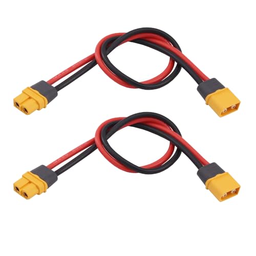 Adaptador conector XT60H macho a hembra con cable 30cm miniatura 1
