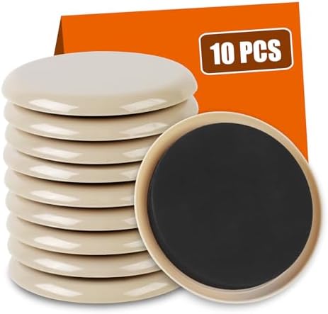 10PCS Furniture Sliders, 3 1/2" Furniture Sliders for Hardwood Fl...