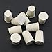 LUORNG 20pcs #0 Conical White Solid Rubber Stoppers, Laboratory Sealing Tube Plugs for Industrial and Lab Use, Size 17x13x24mm