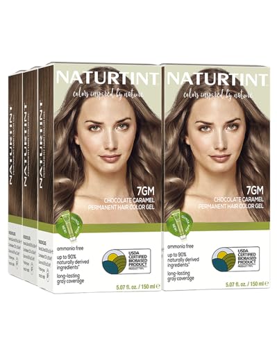 Image of Naturtint 7GM Chocolate Caramel Permanent Hair Color (Pack of 6), Ammonia Free, Vegan, Cruelty Free, up to 100% Gray Coverage, Long Lasting Results (Packaging may vary)