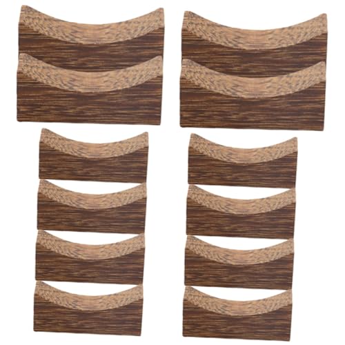 SOLUSTRE 12pcs Wooden Chopstick Rest Stand Style Elegant Table Decor Smooth Surface Utensil Holder for Chopsticks Spoons and Forks Chic Home Supplies